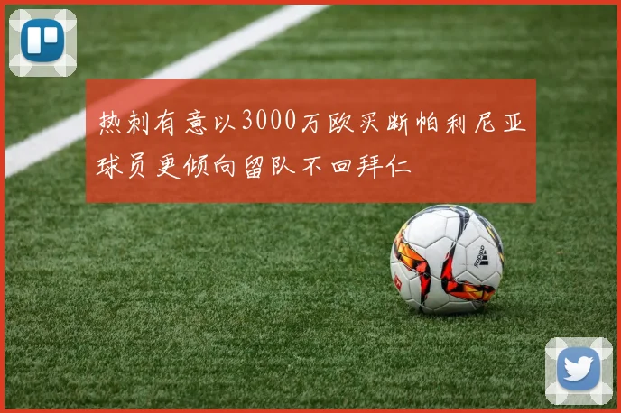 热刺有意以3000万欧买断帕利尼亚球员更倾向留队不回拜仁